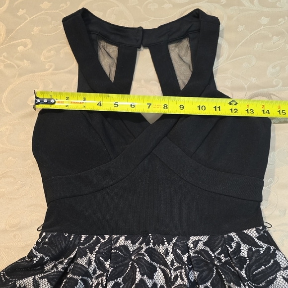 Crystal Doll Black Lace Mini Dress - Picture 6 of 8